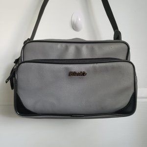 BLACK'S Bag Camera Lens versatile compartments gray leather black shoulder strap